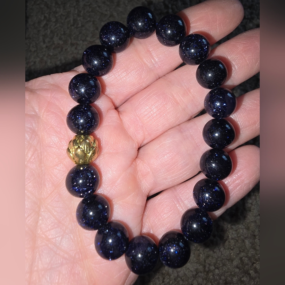 10mm Blue Sandstone Bracelet